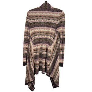 Alison Andrews Sweater Women M Pink Striped Western Boho Aztec Chevron Floral